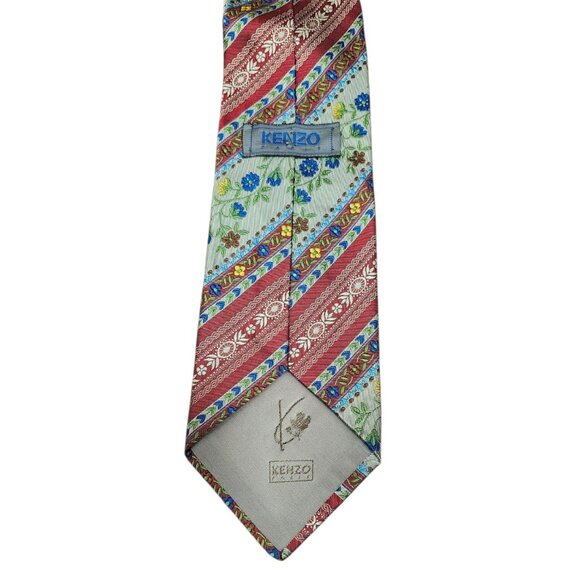 Kenzo Men Accessories Floral Tie Made In Italy Limited Edition VHTF Rare - Picture 7 of 8